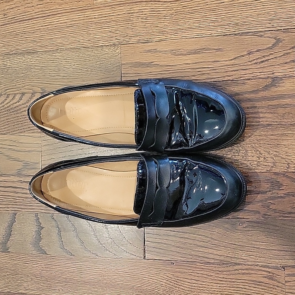 Womens Penny loafer black shoes
